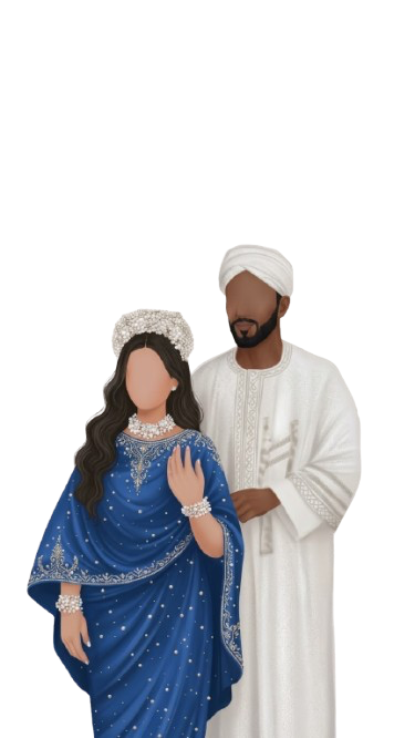 العروسان بالزي السوداني